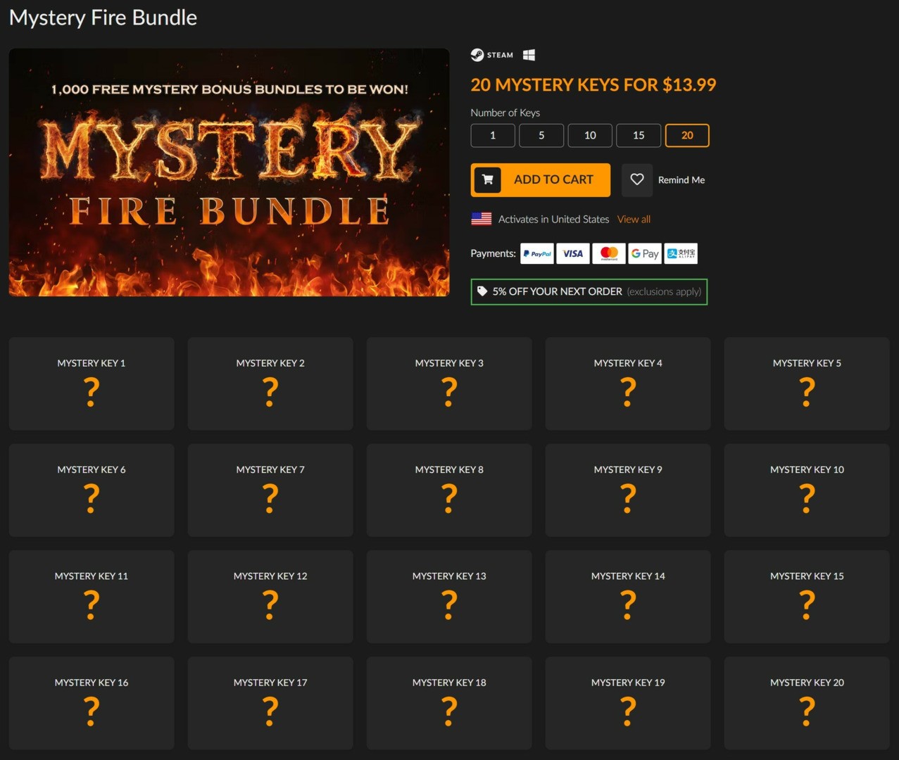 Fanatical's Mystery Fire Bundle: Get Up to 20 Steam Games for Only $14