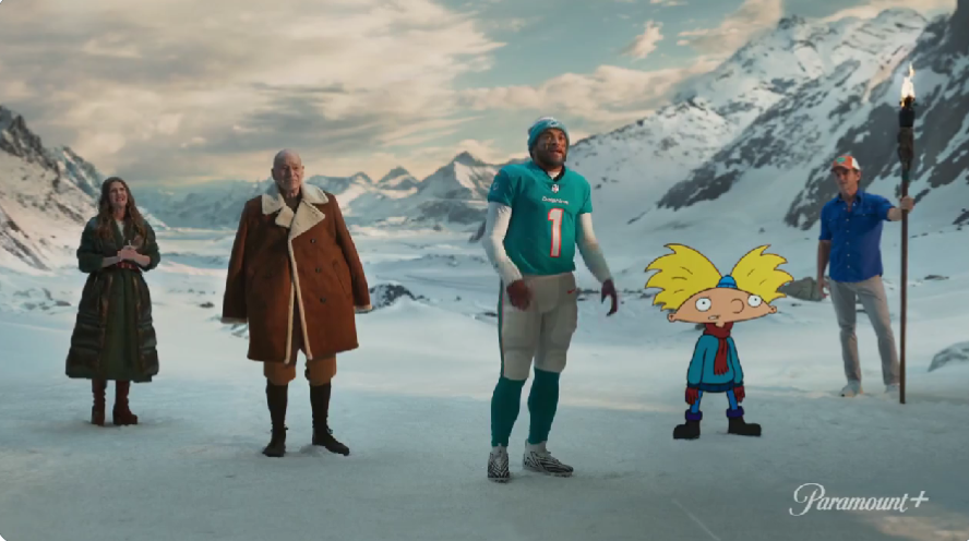 Paramount+ Super Bowl Ad Shows Patrick Stewart Tossing Hey Arnold's Head, Creed Performs for Unexplained Reasons