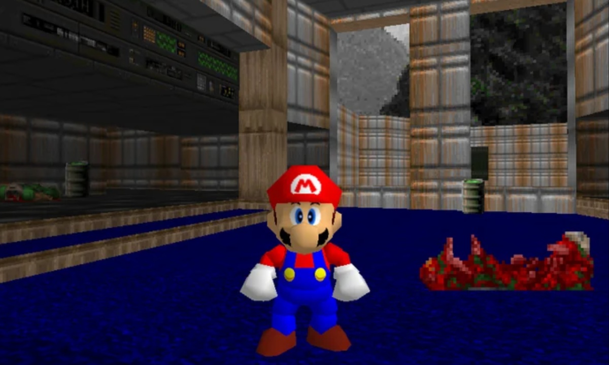 Doom Eternal Mod Features Doomguy in Classic Super Mario 64 Level